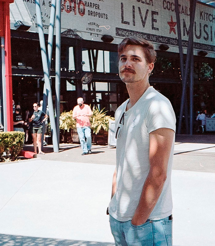 A man with a mustache in a public space, who was forced to leave by a Karen but defended by a bystander. A man with a mustache in a public space, who was forced to leave by a Karen but defended by a bystander.