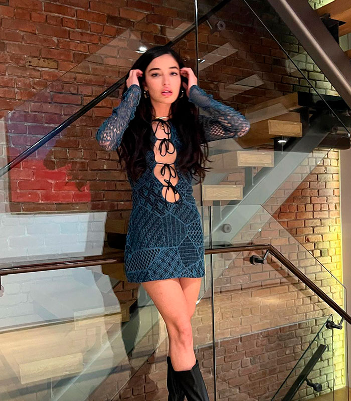 Adult star's mom gives health update after devastating tragedy, showing her daughter in a blue dress on stairs. Adult star's mom gives health update after devastating tragedy, showing her daughter in a blue dress on stairs.