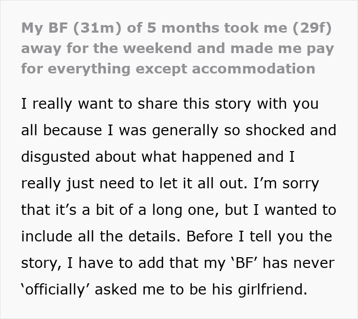 Woman Ends Things Before They Even Officially Start After One Trip With BF: “Lesson Learned” Woman Ends Things Before They Even Officially Start After One Trip With BF: “Lesson Learned”