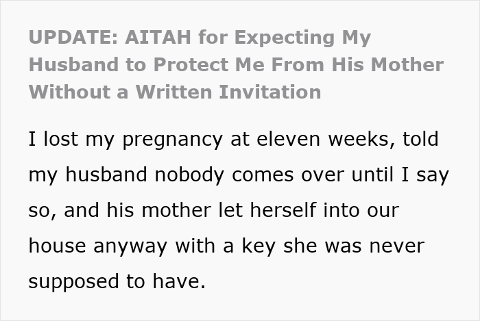 Wife Sets "Nobody Comes Over" Rule After Miscarriage, Hubby Thinks It Doesn't Apply To His Mommy Wife Sets "Nobody Comes Over" Rule After Miscarriage, Hubby Thinks It Doesn't Apply To His Mommy