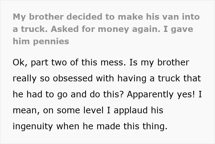 Failed Truck Purchase Turns Into Brothers' Rivalry, Proving Older Bro’s Desire To Needlessly Compete Failed Truck Purchase Turns Into Brothers' Rivalry, Proving Older Bro’s Desire To Needlessly Compete