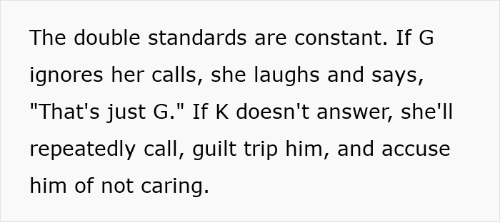 A screenshot highlighting MILs double standards causing a family feud during a childfree wedding. A screenshot highlighting MILs double standards causing a family feud during a childfree wedding.