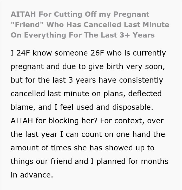 First-Time Mom Takes Friend For Granted For 3 Years, Finally Makes An Effort After She Gets Blocked First-Time Mom Takes Friend For Granted For 3 Years, Finally Makes An Effort After She Gets Blocked