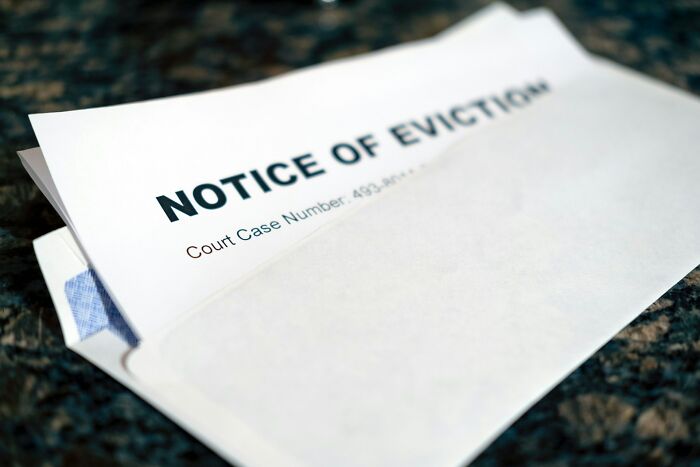 Eviction notice, highlighting the deep secrets people keep.