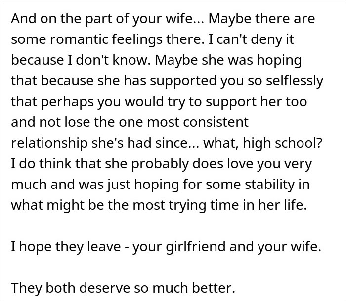 A Reddit comment discussing the wife's potential romantic feelings for her husband transitioning and the woman's lesbian secret. A Reddit comment discussing the wife's potential romantic feelings for her husband transitioning and the woman's lesbian secret.