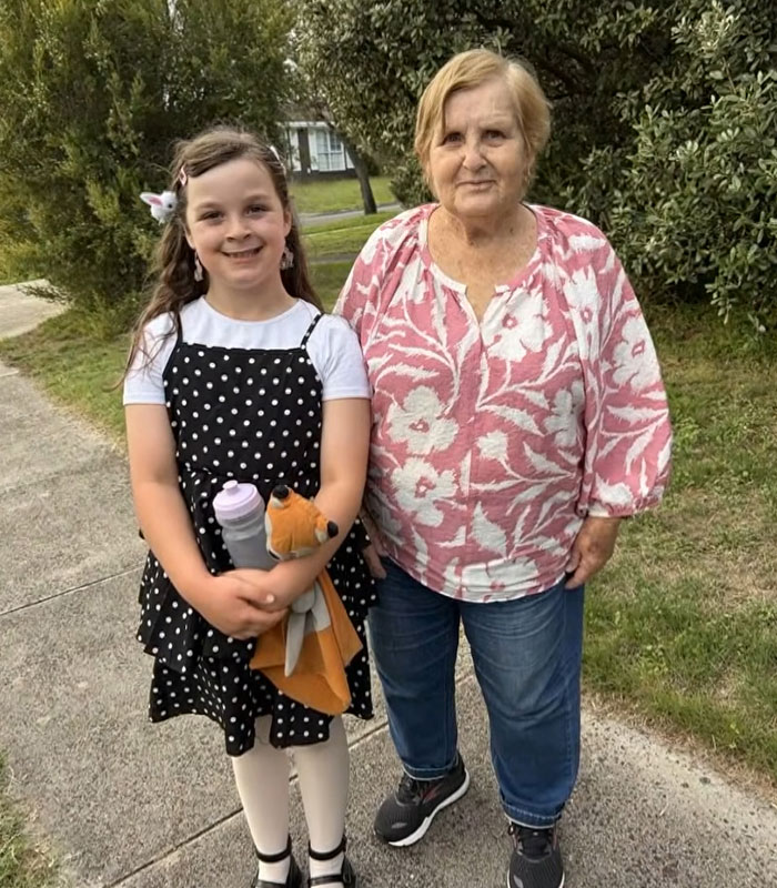 Elderly woman with a young girl, part of the story of couple escaping care home. Elderly woman with a young girl, part of the story of couple escaping care home.