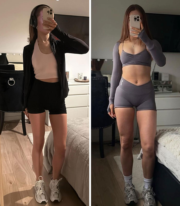 A woman capturing her empowering weight gain transformation, illustrating fitness journey and expert tips.
