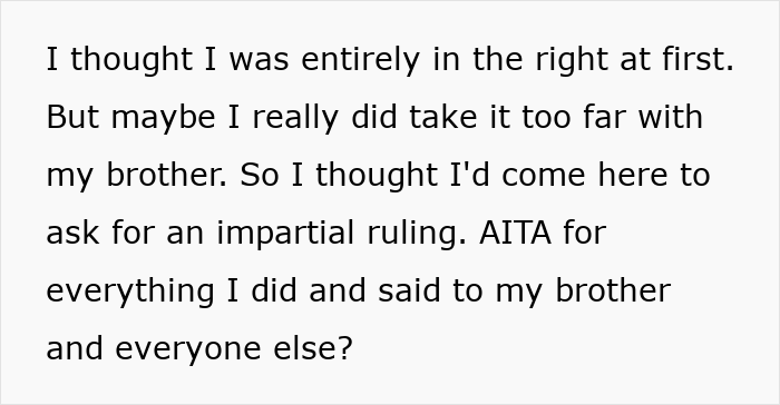 Text about an entitled man seeking an impartial ruling after a conflict over a proposal at a wedding.