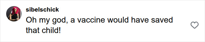 A social media comment about a vaccine saving the Canadian boy's life, highlighting the tragic event. A social media comment about a vaccine saving the Canadian boy's life, highlighting the tragic event.