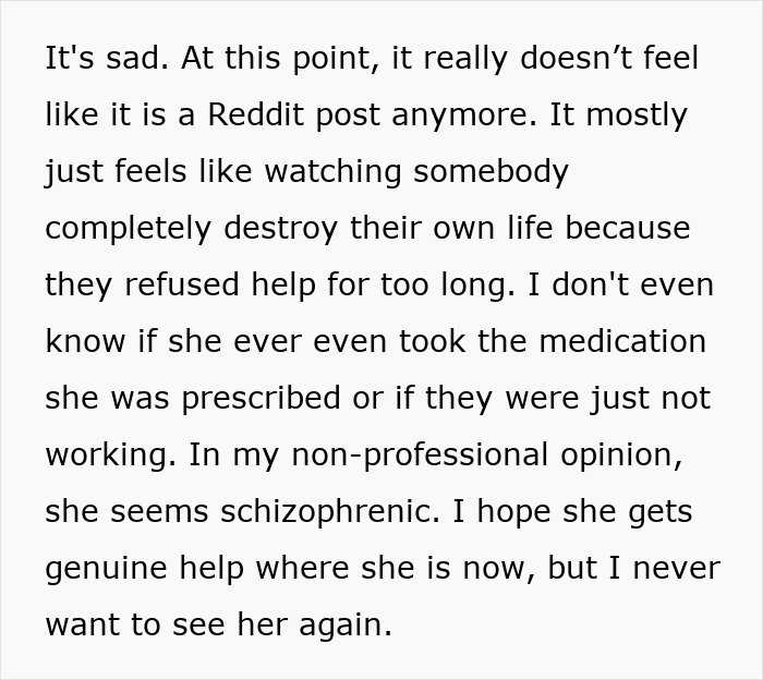 A Reddit post about a woman's scary fixation on a groom, detailing a user's concern about her mental health.