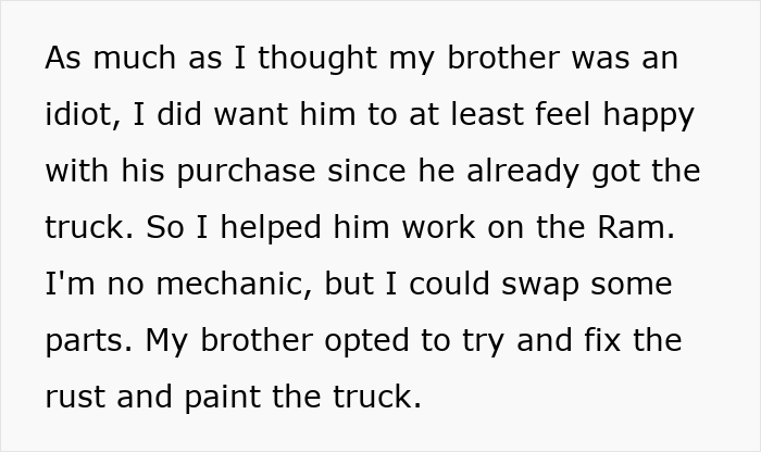 Failed Truck Purchase Turns Into Brothers' Rivalry, Proving Older Bro’s Desire To Needlessly Compete Failed Truck Purchase Turns Into Brothers' Rivalry, Proving Older Bro’s Desire To Needlessly Compete