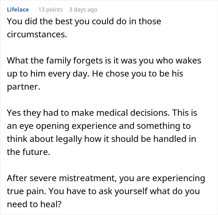 Woman’s Partner Ends Up In A Coma, His Family Does Something She Never Saw Coming: “I Was An Easy Target” Woman’s Partner Ends Up In A Coma, His Family Does Something She Never Saw Coming: “I Was An Easy Target”