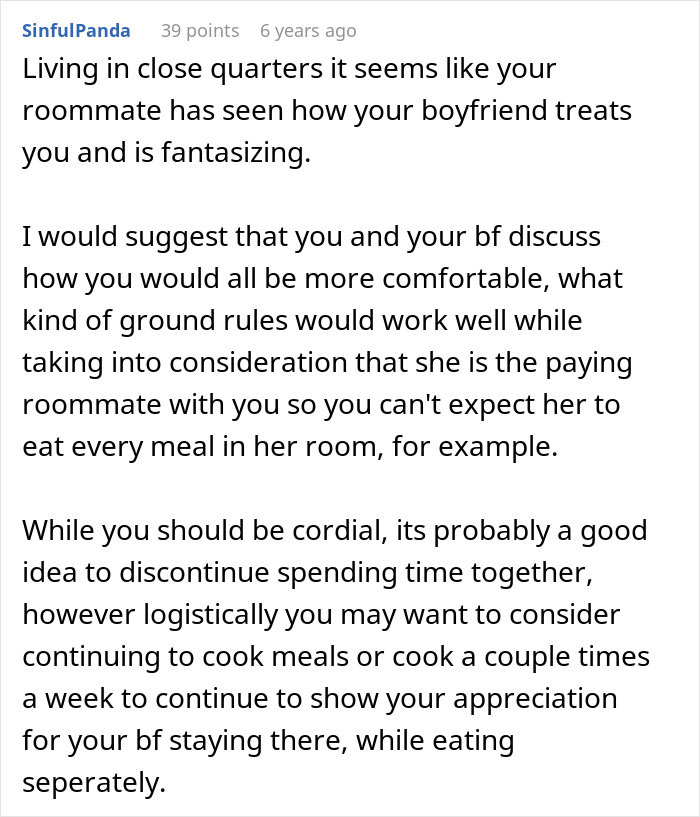 Woman Lives With Roommate In Harmony Until Her BF Moves In And Makes The Roommate Go Crazy Woman Lives With Roommate In Harmony Until Her BF Moves In And Makes The Roommate Go Crazy