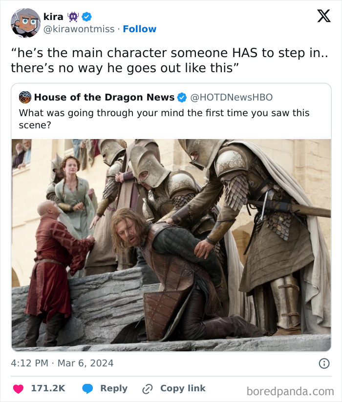 Hilarious memes and roasts: A scene from House of the Dragon, with knights capturing a man, sparking online memes.