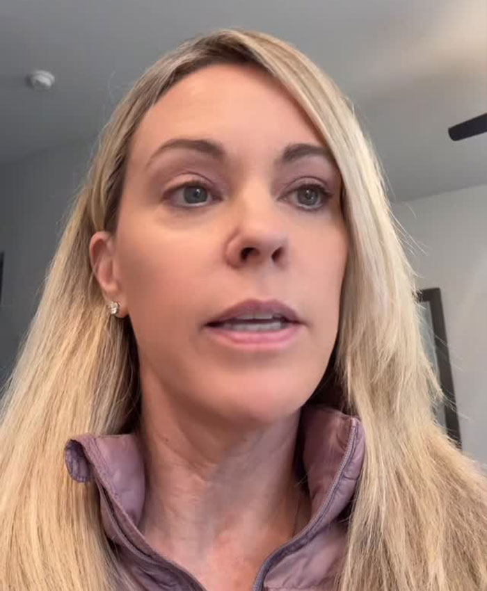 Kate Gosselin, with blonde hair, looking directly at the camera, talking about Collin Gosselin.