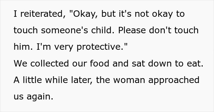 A boomer stomps away in defeat after her xenophobic remarks are weaponized against her. A boomer stomps away in defeat after her xenophobic remarks are weaponized against her.