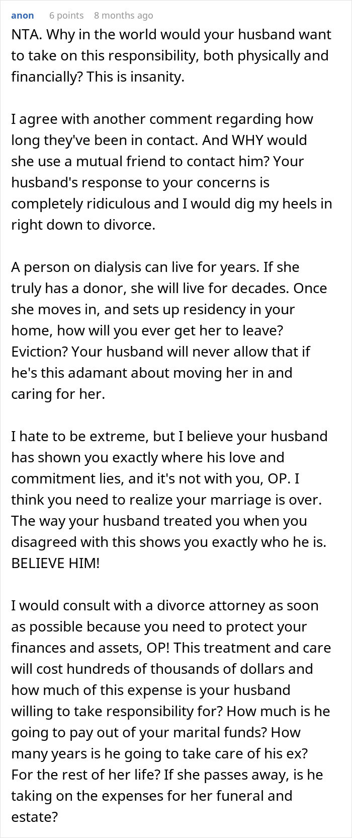 Husband Drops Everything To Help His Sick Ex Wife, Doesn't Care What His Current Wife Thinks Husband Drops Everything To Help His Sick Ex Wife, Doesn't Care What His Current Wife Thinks