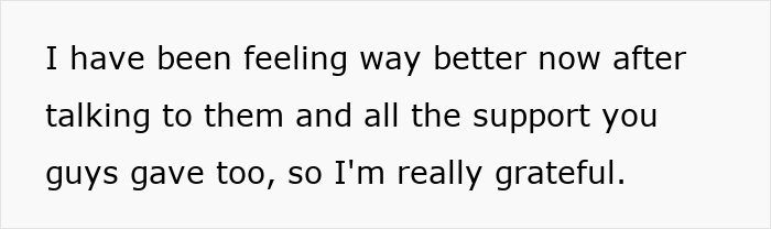 Screenshot of a text update expressing gratitude for support after dealing with husband's old pics with ex. Screenshot of a text update expressing gratitude for support after dealing with husband's old pics with ex.
