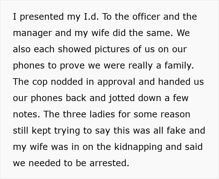 Old Karen tries to convince shoppers and manager a man was trying to kidnap his own stepson. Old Karen tries to convince shoppers and manager a man was trying to kidnap his own stepson.