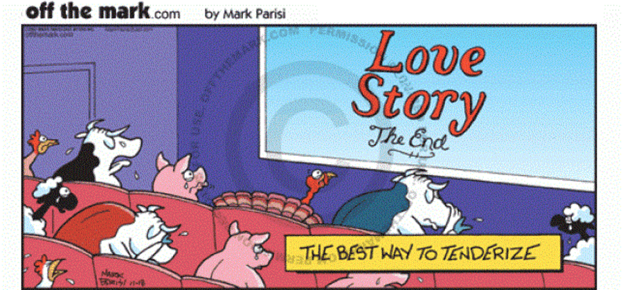 Funny one-panel comic by Mark Parisi: A pencil holding a leash with a cat walking him. Cartoon cat is enjoying the walk.