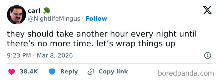 Funny adult post: A tweet by @NightlifeMingus about time, reflecting the reality of being an adult.