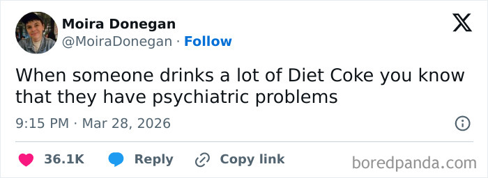 A funny post from Moira Donegan about the reality of being an adult and drinking Diet Coke.