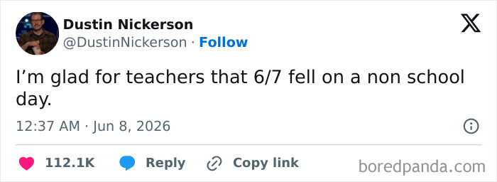 Funny parenting tweet about teachers and non-school days, a relatable mom and dad sentiment.