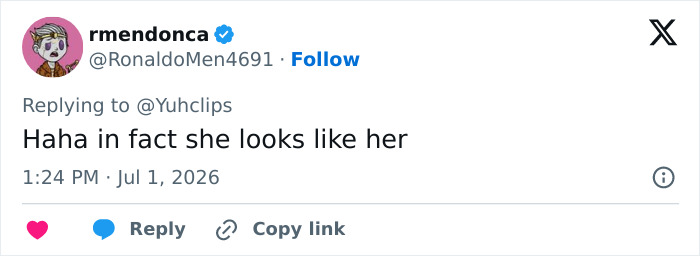 A looksmaxxing influencer tweet saying a young woman looks like adult star Lily Phillips, triggering chaos. A looksmaxxing influencer tweet saying a young woman looks like adult star Lily Phillips, triggering chaos.