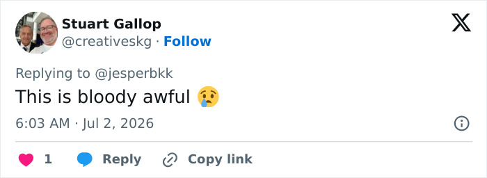 Tweet by Stuart Gallop calling the incident where Buddhist monks lost lives 'bloody awful'. Tweet by Stuart Gallop calling the incident where Buddhist monks lost lives 'bloody awful'.