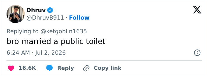 A social media post with a critical comment on the wedding photos after the baby shower scandal. A social media post with a critical comment on the wedding photos after the baby shower scandal.