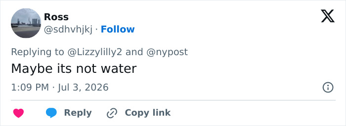 A tweet by Ross speculating about the liquid in the water toy used by the 14-year-old boy. A tweet by Ross speculating about the liquid in the water toy used by the 14-year-old boy.