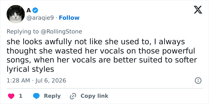 A social media post from A commenting on Adele's appearance and vocals, fueling the latest heated topic of discussion. A social media post from A commenting on Adele's appearance and vocals, fueling the latest heated topic of discussion.
