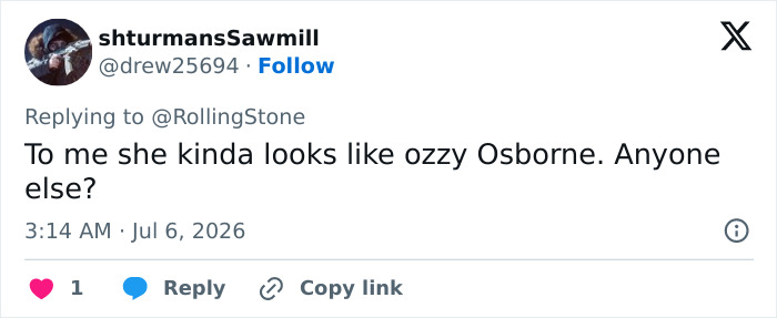 Tweet by shturmansSawmill comparing Adele's appearance to Ozzy Osbourne and asking for others opinions. Tweet by shturmansSawmill comparing Adele's appearance to Ozzy Osbourne and asking for others opinions.