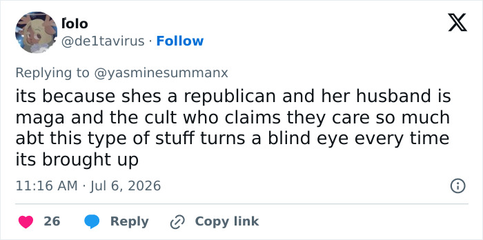 Fans are disappointed with Taylor Swift, citing her as a Republican and her husband as MAGA after Trump's trolling. Fans are disappointed with Taylor Swift, citing her as a Republican and her husband as MAGA after Trump's trolling.