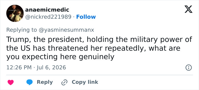 A tweet showing fans disappointed with Taylor Swift after Trump's trolling during her wedding. A tweet showing fans disappointed with Taylor Swift after Trump's trolling during her wedding.