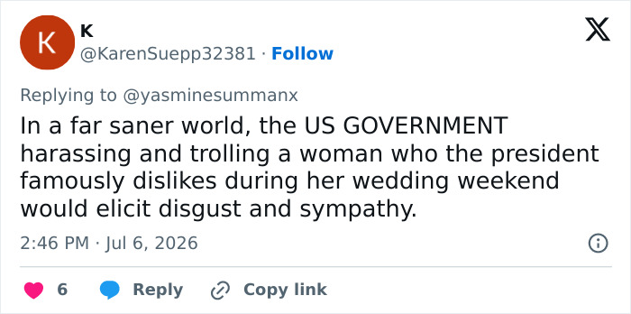Fans expressing disappointment with Taylor Swift after Trump's trolling during her wedding in a tweet. Fans expressing disappointment with Taylor Swift after Trump's trolling during her wedding in a tweet.