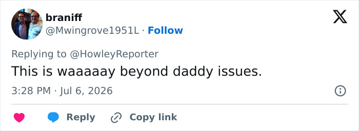 A viral post about Karoline Leavitt's marriage, with an explosive age gap comment.