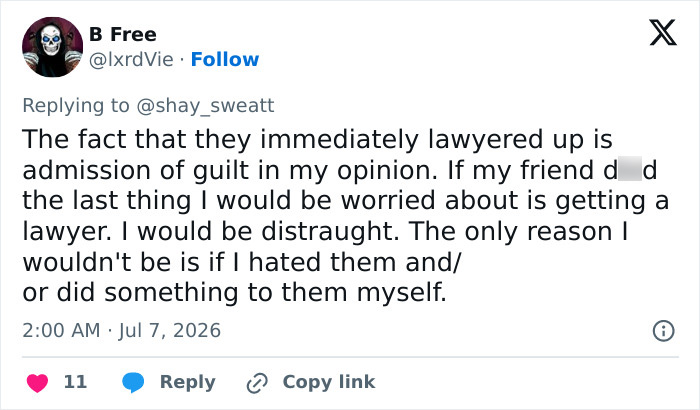 Tweet on Nolan Wells' last moments, body found, and racial tensions, inferring guilt from immediate legal action. Tweet on Nolan Wells' last moments, body found, and racial tensions, inferring guilt from immediate legal action.