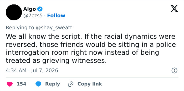 A social media post discussing racial tensions and friends' reactions after Nolan Wells' body was found. A social media post discussing racial tensions and friends' reactions after Nolan Wells' body was found.
