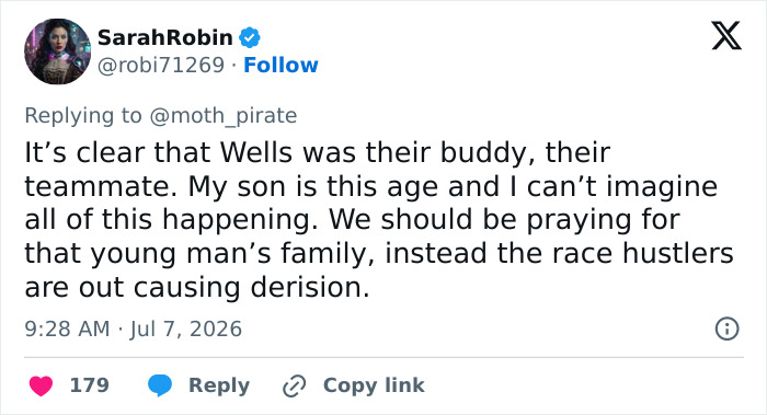 A social media post about Nolan Wells last moments, friends reactions, and racial tensions. A social media post about Nolan Wells last moments, friends reactions, and racial tensions.