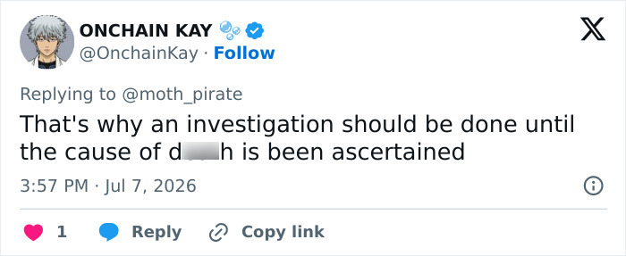 Screenshot of a tweet from ONCHAIN KAY, @OnchainKay, about Nolan Wells' last moments and racial tensions. Screenshot of a tweet from ONCHAIN KAY, @OnchainKay, about Nolan Wells' last moments and racial tensions.