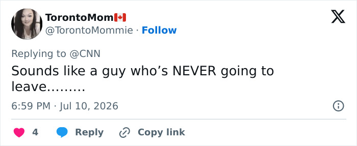 A social media post commenting on Trump not leaving, concerning his bad habit and disrespecting the White House, affecting Melania. A social media post commenting on Trump not leaving, concerning his bad habit and disrespecting the White House, affecting Melania.