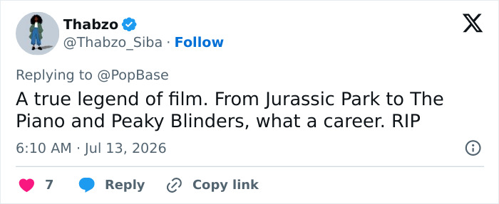'Jurassic Park' Star Sam Neill Passes Away: "Sudden And Unexpected"