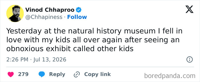 Funny meme about raising kids: Vinod Chhapproo tweet about falling in love with his kids again.