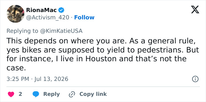 A social media post about a cyclist shaming a man walking his dogs, sparking debate on sidewalk etiquette. A social media post about a cyclist shaming a man walking his dogs, sparking debate on sidewalk etiquette.
