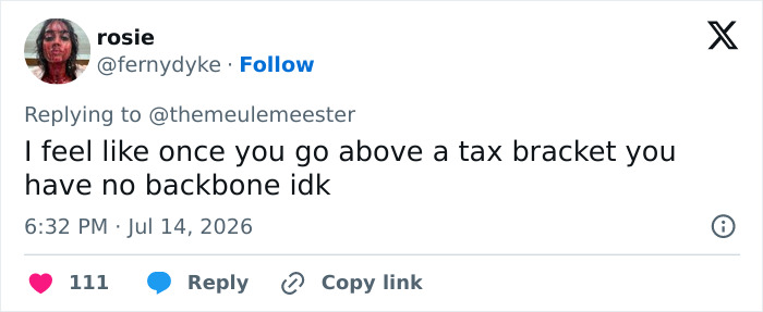 A tweet by Rosie about Zendaya wearing 3000-year-old earrings and tax brackets. A tweet by Rosie about Zendaya wearing 3000-year-old earrings and tax brackets.
