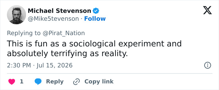 A tweet by Michael Stevenson describing the new dating method as a sociological experiment and terrifying reality for California colleges. A tweet by Michael Stevenson describing the new dating method as a sociological experiment and terrifying reality for California colleges.