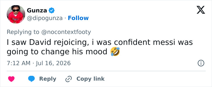 A tweet about David Beckham rejoicing, and Messi changing his mood, connected to Victoria Beckham's behavior. A tweet about David Beckham rejoicing, and Messi changing his mood, connected to Victoria Beckham's behavior.