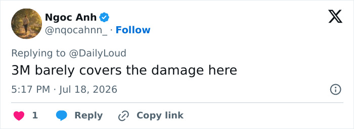 Adult star permanently disabled, a tweet suggests $3M barely covers the damage. Adult star permanently disabled, a tweet suggests $3M barely covers the damage.