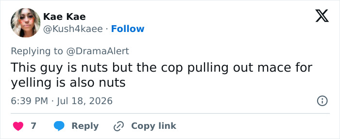A social media comment on a bodycam video where a Florida student melts down on a cop for misgendering her during arrest. A social media comment on a bodycam video where a Florida student melts down on a cop for misgendering her during arrest.